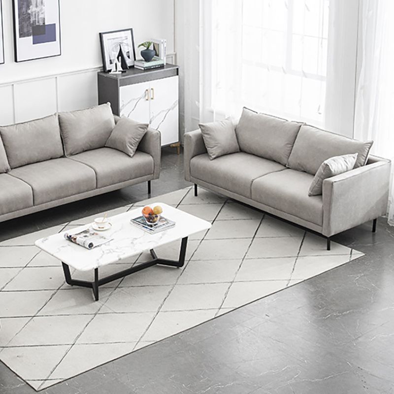 Modern Wooden Rectangular Sofa with Square Armrests and Pillows Clearhalo 'furn' 'furn_sofas' 'Furniture' 'furniture_sofas' 'kitchen' 'kitchen_sofas' 'Living Room Furniture' 'Sofa' 'sofas' 1200x1200_d9065c00-98a5-40f8-8d75-86f2cc3381e5