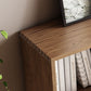 Contemporary Wooden Bookcase Standard Natural Bookshelf with Shelves