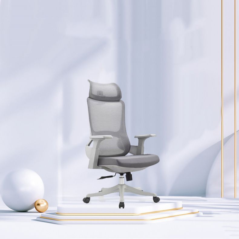 Modern Desk Chair Mesh Computer Chair High-Back Chair in Gray Clearhalo 'furn' 'furn_office_chair' 'Furniture' 'Office Chairs' 'Office Furniture' 'office_chair' 1200x1200_d9079f11-641a-4443-b9e7-3e1263e35956