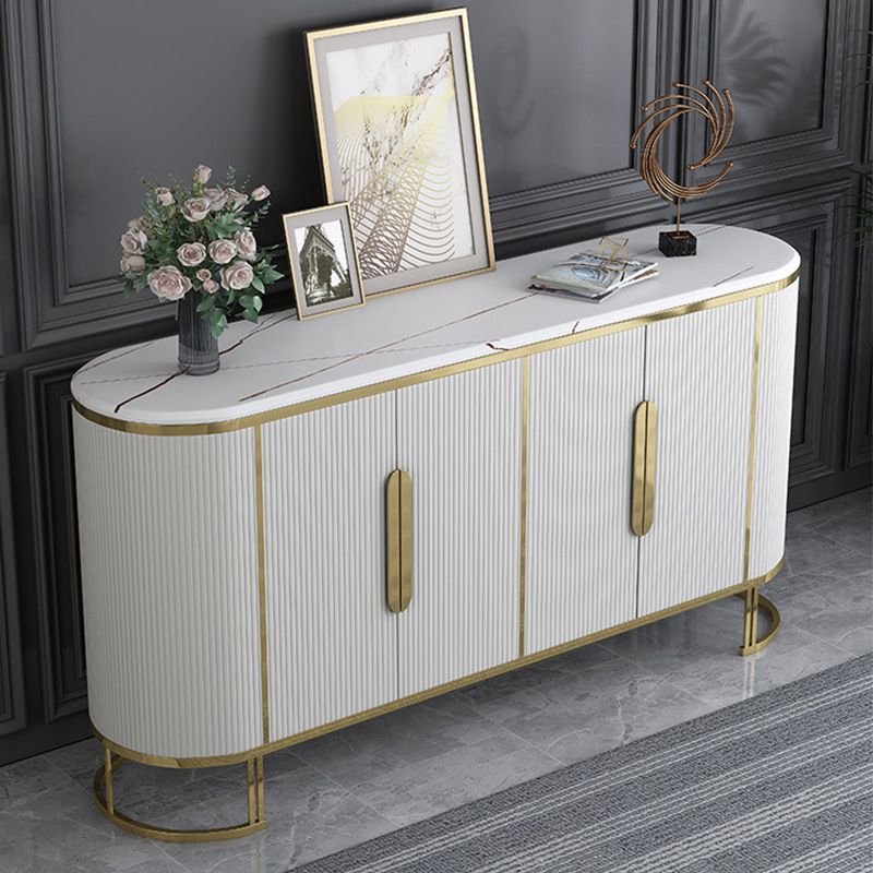 Glam Stone Stone Bodeboard buffet 33.4 "H Sala da pranzo a 4 porte Server