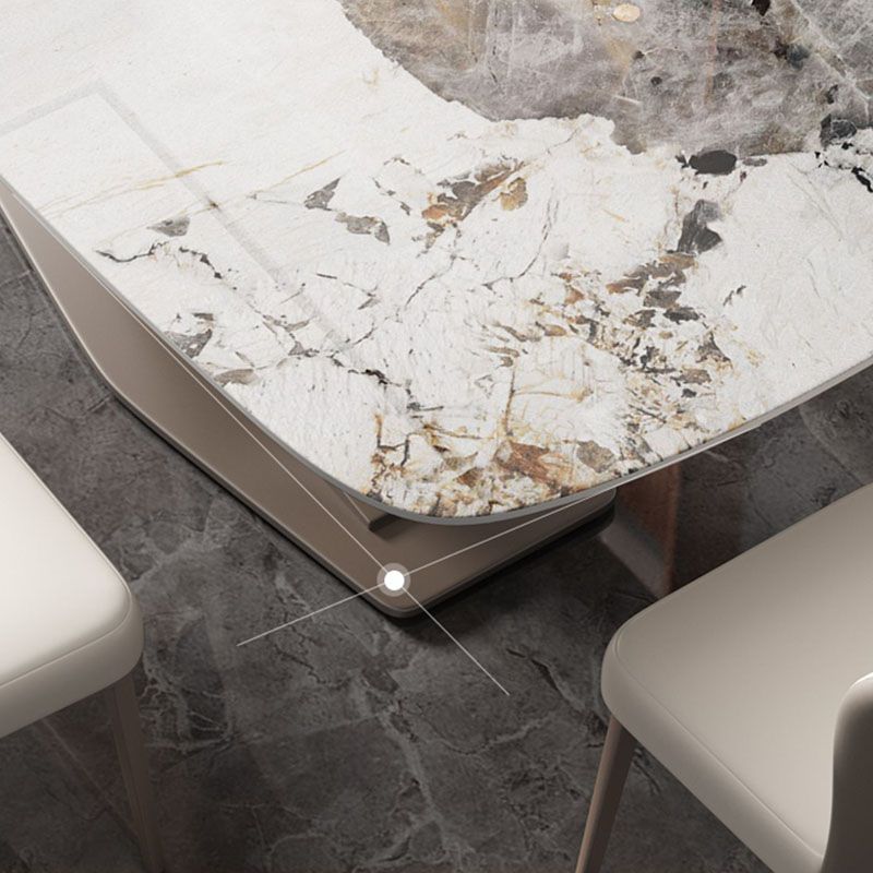 Modern Sintered Stone Dining Table Rectangle Dinner Room Kitchen Table Clearhalo 'Dining Tables & Seating' 'Dining Tables' 'dining_table' 'furn' 'furn_dining_table' 'Furniture' 'furniture_dining_table' 'Kitchen & Dining Furniture' 'kitchen' 'kitchen_dining_table' 1200x1200_d90a39be-0a4e-431d-85ec-df43854804cc