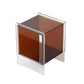 Rectangular Acrylic End Table Set with Storage Modern Simple 21.65" Tall Side Table