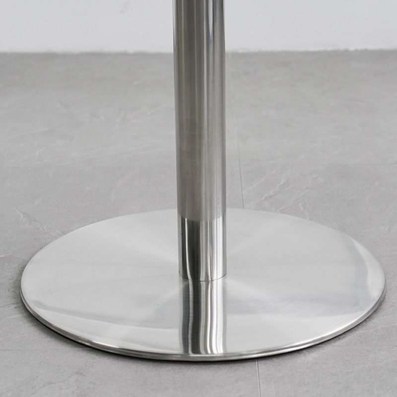 Industrial Style Furniture Stainless Steel Dining Site Table with Pedestal Base Clearhalo ' dining_table' 'Dining Tables & Seating' 'Dining Tables' 'furn' 'furn_dining_table' 'Furniture' 'furniture_dining_table' 'Kitchen & Dining Furniture' 'kitchen&dining_furn' 'kitchen' 'kitchen_dining_table' 1200x1200_d90b5305-6d15-4fe9-9ca5-a0533d549fa2