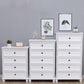 13.77" Wide White Accent Chest with Drawers Rectangle  Wood Chest Contemporary