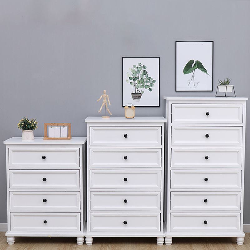 13.77" Wide White Accent Chest with Drawers Rectangle  Wood Chest Contemporary