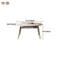Modern Round Dining Table Stone Top Dining Table with 4 Wood Legs Clearhalo 'Dining Tables & Seating' 'Dining Tables' 'dining_table' 'furn' 'furn_dining_table' 'Furniture' 'furniture_dining_table' 'Kitchen & Dining Furniture' 'kitchen' 'kitchen_dining_table' 1200x1200_d90d2b8f-7e63-4b1c-8421-f4e5e3ba63f8