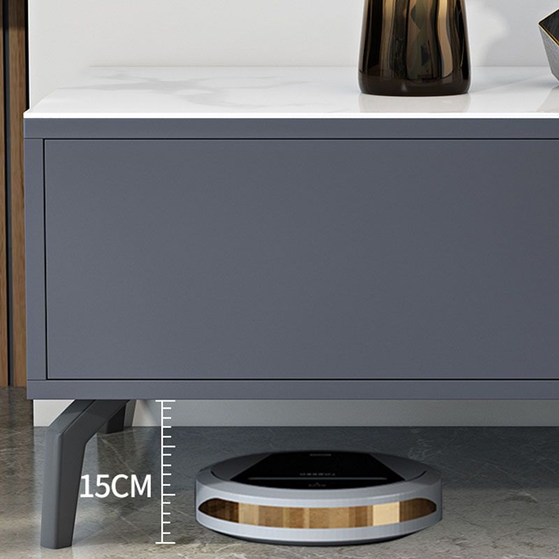 Glam Glass Top Media Console TV Stand Engineered Wood TV Console Clearhalo 'furn' 'furn_tv_stands_entertainment_centers' 'Furniture' 'Living Room Furniture' 'TV Stands & Entertainment Centers' 'TV Stands & Media Storage Furniture' 'tv_stands_entertainment_centers' 1200x1200_d90e7a02-944f-4172-be84-1c435b25c429