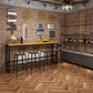 Juego de mesa de bar de madera industrial de 1/2/5 piezas, juego de mostrador rectangular para uso doméstico