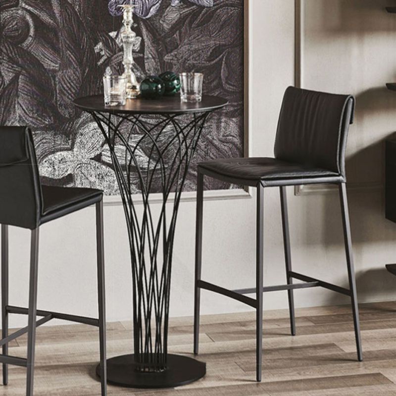 Sgabelli da bar rettangolo di sgabelli in metallo in stile nordico per soggiorno