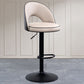 Tabourets de bar pivotants à hauteur réglable, style Glam, en simili cuir, avec base noire