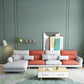 Flared Arm Sectional Sofa Modern 4-seater Fabric Sectional in Grey Clearhalo 'furn' 'furn_sectionals' 'Furniture' 'Living Room Furniture' 'Sectionals' 1200x1200_d90f8440-7fa7-4ee3-893e-6ef196cdf3da