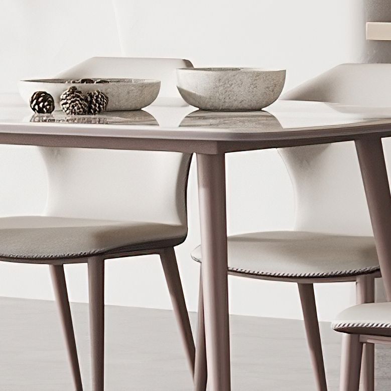 Metal Traditional Luxury Rectangle Dining Table Sintered Stone Top Table with 4 Legs Clearhalo ' dining_table' 'Dining Tables & Seating' 'Dining Tables' 'furn' 'furn_dining_table' 'Furniture' 'furniture_dining_table' 'Kitchen & Dining Furniture' 'kitchen&dining_furn' 'kitchen' 'kitchen_dining_table' 1200x1200_d912729e-66df-4b96-bddf-5a47795d3242