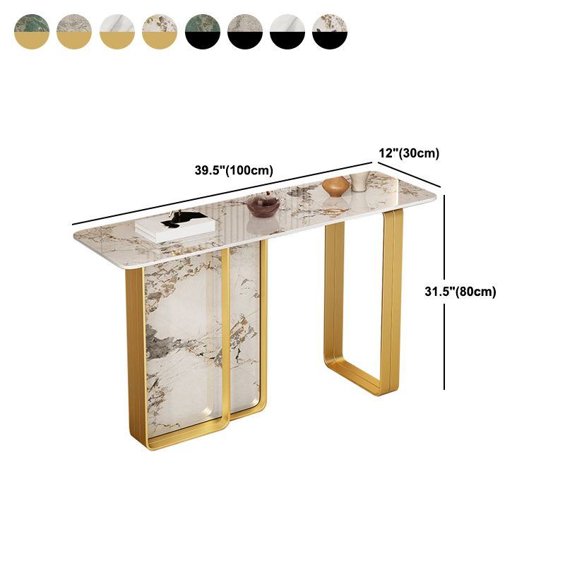 11 Inch Wide Glam Accent Table Stone Rectangle Console Accent Table Clearhalo 'Console Tables' 'console_tables' 'Entry & Mudroom Furniture' 'furn' 'furn_console_tables' 'Furniture' 1200x1200_d914008f-ae1f-4638-83ca-b9c6db3b11c2