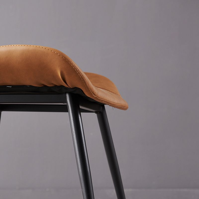 Contemporary Restaurant Solid Back Side Chair Leather Dining Chair Clearhalo ' kitchen&dining_furn' 'Dining Chairs' 'Dining Tables & Seating' 'dining_chair' 'furn' 'furn_dining_chair' 'Furniture' 'furniture_dining_chair' 'Kitchen & Dining Furniture' 'kitchen' 1200x1200_d91419e5-bdee-4ba3-93a9-fb8fd68b8c3d