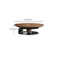 Contemporary Coffee Table Solid Wood Round Pedestal Coffee Cocktail Table Clearhalo 'Coffee & Accent Tables' 'Coffee Tables' 'coffee_tables' 'furn' 'furn_coffee_tables' 'Furniture' 'Living Room Furniture' 1200x1200_d9141bfc-506c-4146-bc74-ca0415cf1dbd