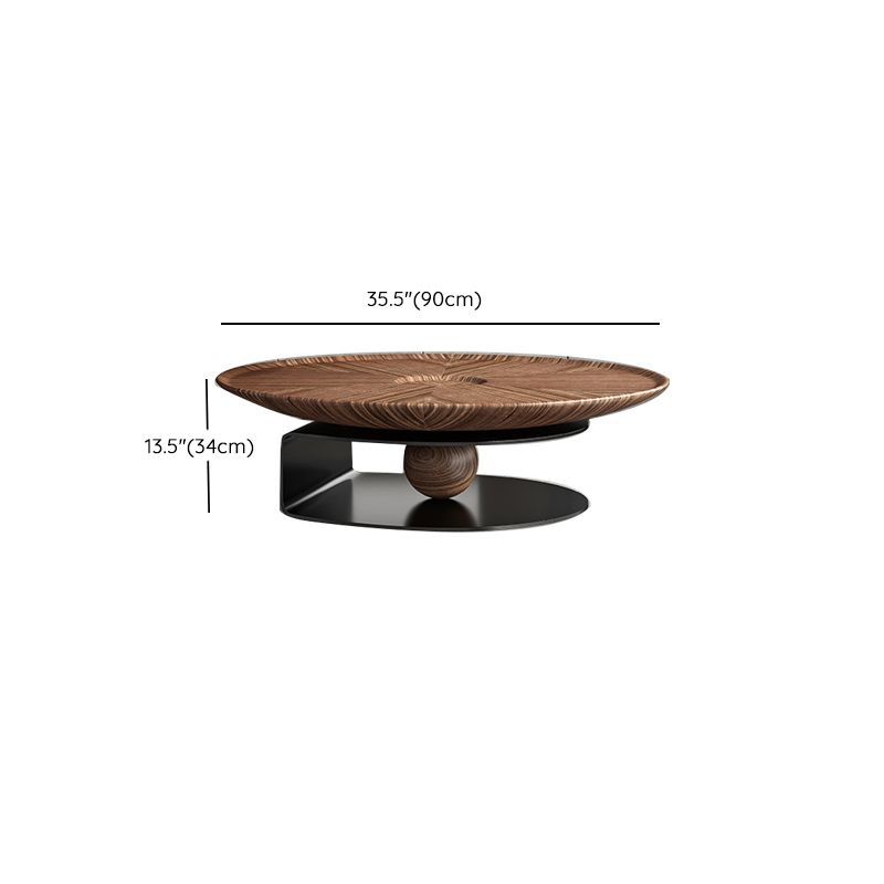 Contemporary Coffee Table Solid Wood Round Pedestal Coffee Cocktail Table Clearhalo 'Coffee & Accent Tables' 'Coffee Tables' 'coffee_tables' 'furn' 'furn_coffee_tables' 'Furniture' 'Living Room Furniture' 1200x1200_d9141bfc-506c-4146-bc74-ca0415cf1dbd