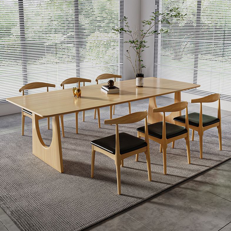 Modern 1/7 Pieces Dining Set Rectangle Pine Wood Dining Table for Dining Room Clearhalo 'Dining Room Sets' 'Dining Tables & Seating' 'dining_room_set' 'furn' 'furn_dining_room_set' 'Furniture' 'Kitchen & Dining Furniture' 1200x1200_d9146c61-66ee-49a4-88a0-28ba8798851d