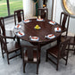 Moderne opvouwbare eettafel voor thuis, massief houten dinettetafel