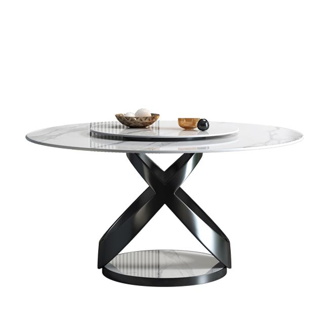 Sintered Stone Top Table Round Dining Table for Home Kitchen Dinner Furniture Clearhalo 'Dining Tables & Seating' 'Dining Tables' 'dining_table' 'furn' 'furn_dining_table' 'Furniture' 'Kitchen & Dining Furniture' 1200x1200_d918011e-ba52-4ba9-8062-496202ea7ec3