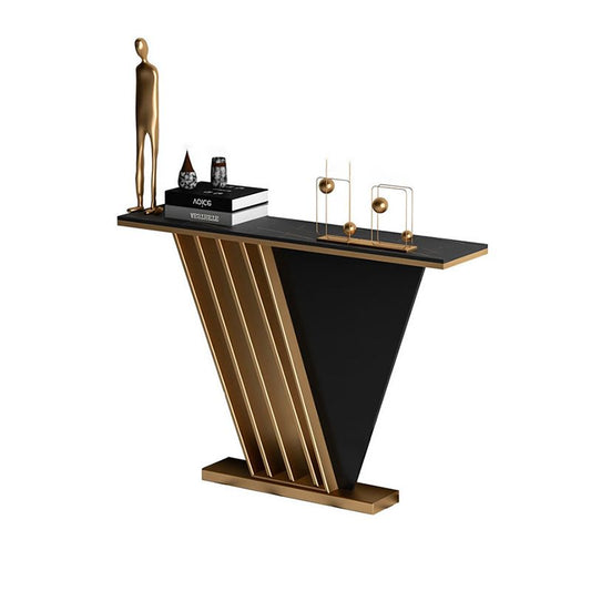 Glam Marble Console Table 12" W Stain Resistant Accent Table for Hall Clearhalo 'Console Tables' 'console_tables' 'Entry & Mudroom Furniture' 'furn' 'furn_console_tables' 'Furniture' 1200x1200_d918ba9e-62fa-41a1-b820-e2a55ad237b8