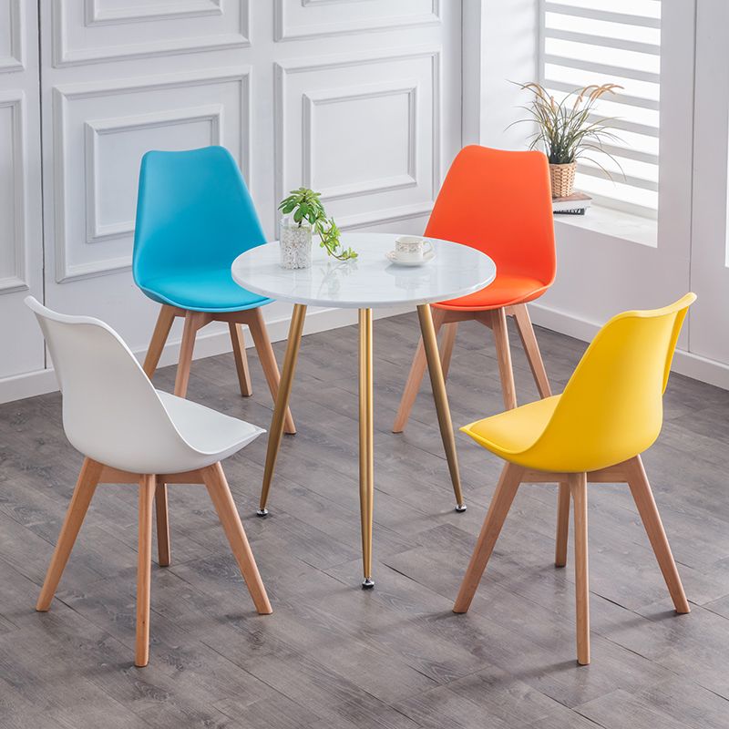 Nordic Glam Style Leather Dining Chair Armless Chair with Wooden Legs for Kitchen Clearhalo ' kitchen&dining_furn' 'Dining Chairs' 'Dining Tables & Seating' 'dining_chair' 'Furniture' 'furniture_dining_chair' 'Kitchen & Dining Furniture' 'kitchen' 1200x1200_d918ea6e-6bab-47a6-9974-e1c99d2fc733