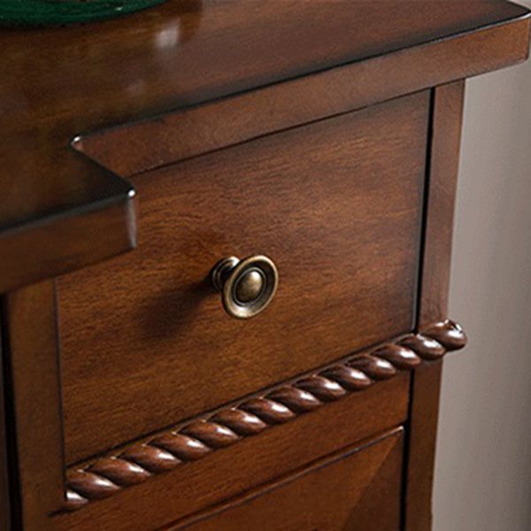 Dining Server Birch e Sideboard in legno fabbricato con cassetti, 42,1 "L x 13,2" W x 37 "H