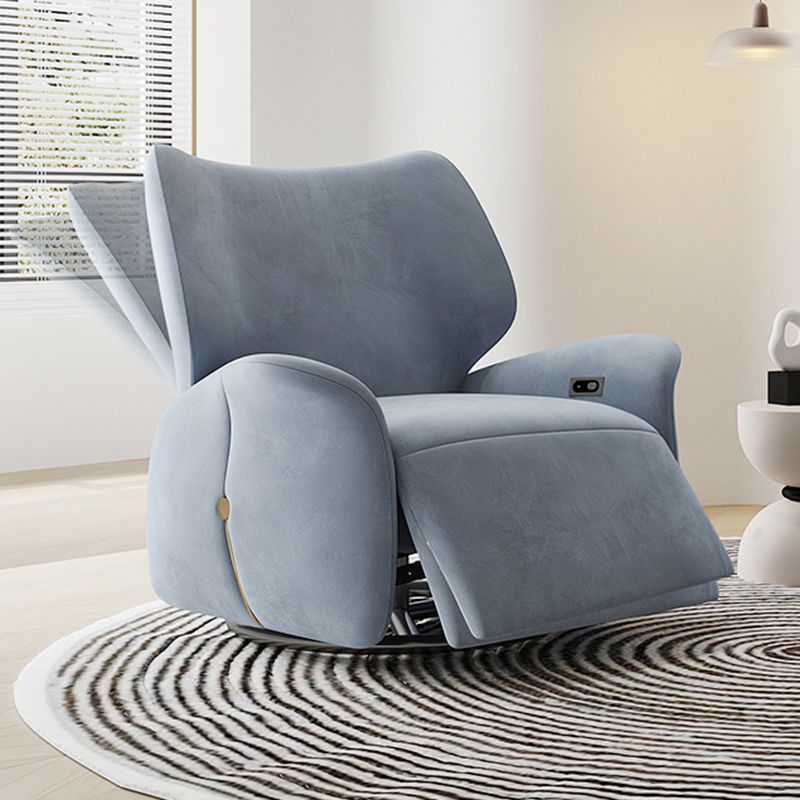 Contemporary Single Power Reclining Chair with Swivel Glider Base Clearhalo 'Chairs & Seating' 'furn' 'furn_recliners' 'Furniture' 'Living Room Furniture' 'Recliners' 1200x1200_d91ba646-7628-4136-bbe2-44f7060788df