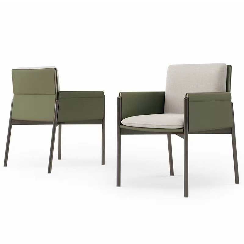 Metal Contemporary Dining Room Dining Arm Chair Matte Finish Square Dining Chair with Black Legs Clearhalo ' kitchen&dining_furn' 'Dining Chairs' 'Dining Tables & Seating' 'dining_chair' 'furn' 'furn_dining_chair' 'Furniture' 'furniture_dining_chair' 'Kitchen & Dining Furniture' 'kitchen' 1200x1200_d91bf2f9-5fb1-4327-a1b5-36bbc7ac2a10