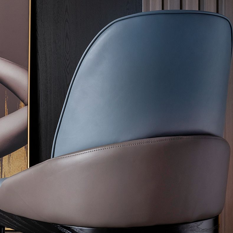 Contemporary Armless Solid Back Side Chairs Leather Dining Chairs for Home Clearhalo ' kitchen&dining_furn' 'Dining Chairs' 'Dining Tables & Seating' 'dining_chair' 'furn' 'furn_dining_chair' 'Furniture' 'furniture_dining_chair' 'Kitchen & Dining Furniture' 'kitchen' 1200x1200_d91d0617-7131-41a7-a9d4-440b3e046bec