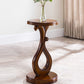 Pedestal End Table Brown Round Wood Side End Table - Distressed Surface Treatment Clearhalo 'Coffee & Accent Tables' 'End & Side Tables' 'end_side_table' 'end_side_tables' 'furn' 'furn_end_side_tables' 'Furniture' 'furniture_end_side_table' 'Living Room Furniture' 1200x1200_d91d58b8-1955-4c75-a3a6-80ad531f79ee