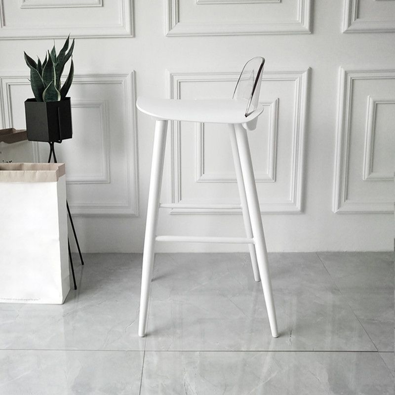 Contemporary Bar-stool Plastic Counter Bar Stool with Plastic Legs