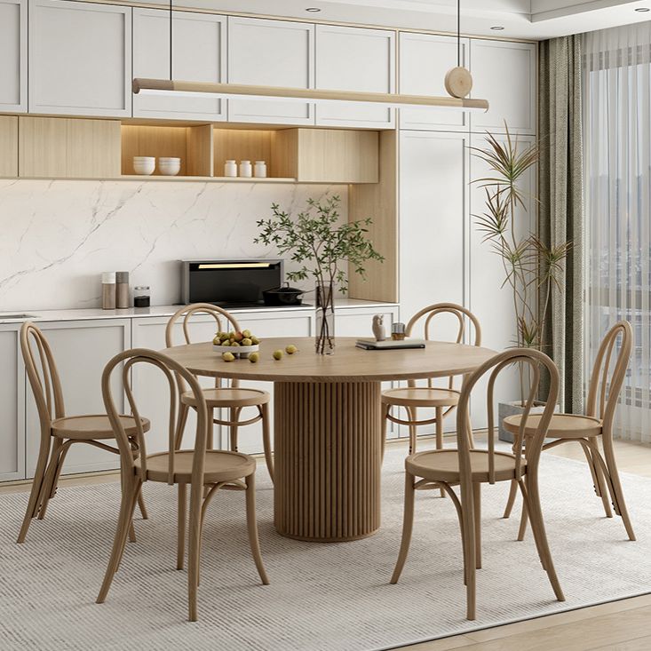 Round Dining Table Set 1/2/4/7 Pcs Solid Wood Dining Table and Chairs Clearhalo 'Dining Room Sets' 'Dining Tables & Seating' 'dining_room_set' 'furn' 'furn_dining_room_set' 'Furniture' 'Kitchen & Dining Furniture' 1200x1200_d92123db-5149-42a8-a9d3-9020c5622dfc