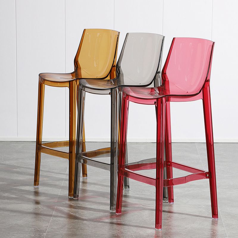 Industrial Armless Low Back Stool Acrylic Bar Stool for Living Room Clearhalo 'Bar Furniture' 'Bar Stools' 'bar_stools' 'furn' 'furn_bar_stools' 'Furniture' 'Kitchen & Dining Furniture' 1200x1200_d9212bdb-88d9-4573-804d-7f570838e288