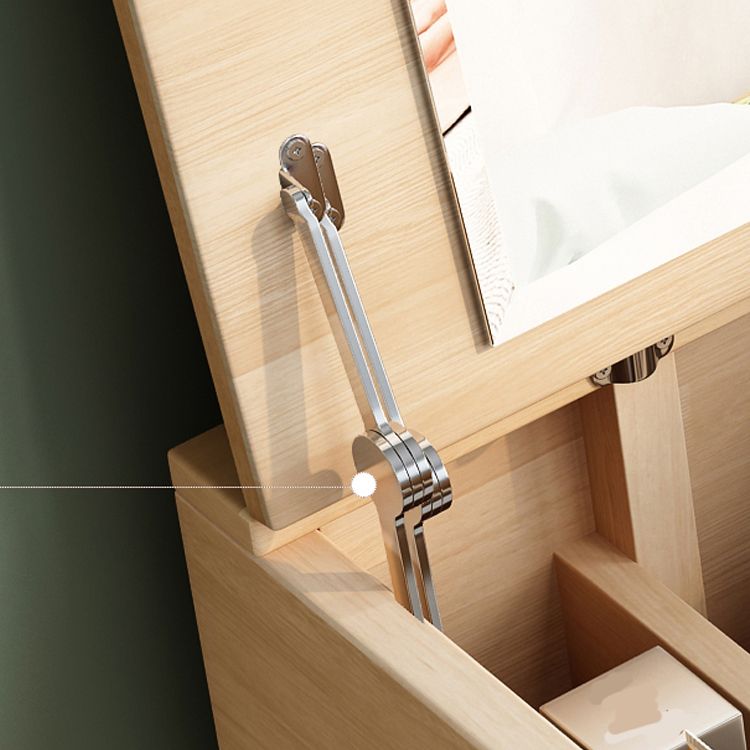 Tocador de madera sólida tocador de tocador escandinavo flip-top tocador de tocador