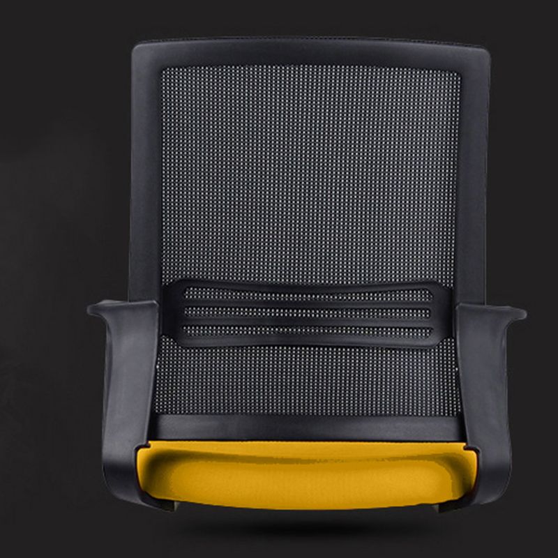 Modern Fixed Arms Desk Chair Nylon Frame Adjustable Office Chair