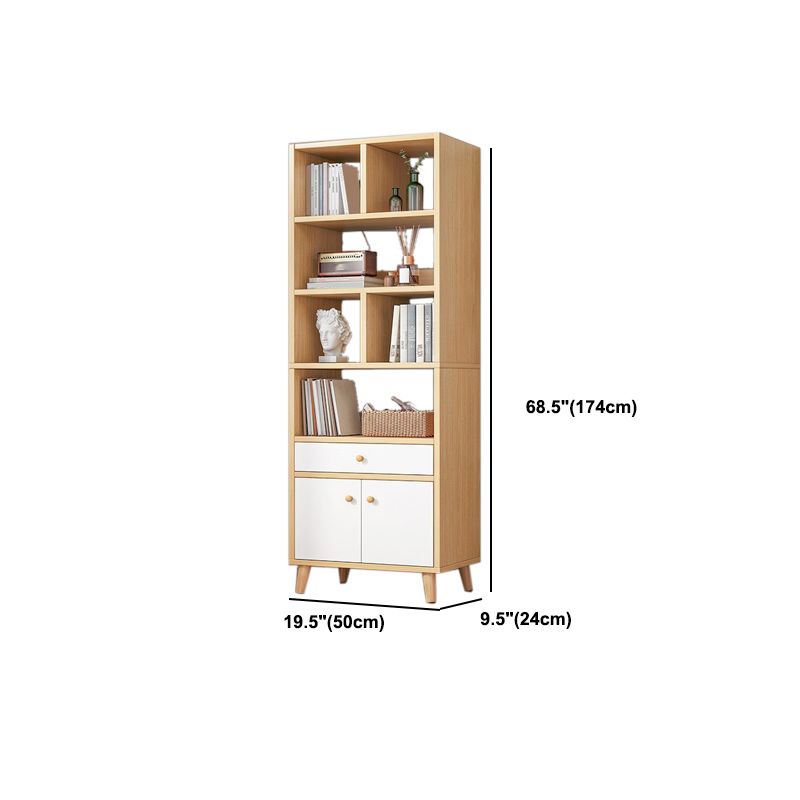 Engineered Wood Standard Bookshelf Matte Finish Shelf Bookcase with Doors Clearhalo 'Bookcases' 'furn' 'furn_bookcases' 'Furniture' 'Office Furniture' 1200x1200_d9239610-cf88-4fbd-842c-a9fbcd6ea4db