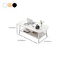 Mesa de centro contemporánea de 19" de alto, mesa de cóctel de madera con almacenamiento