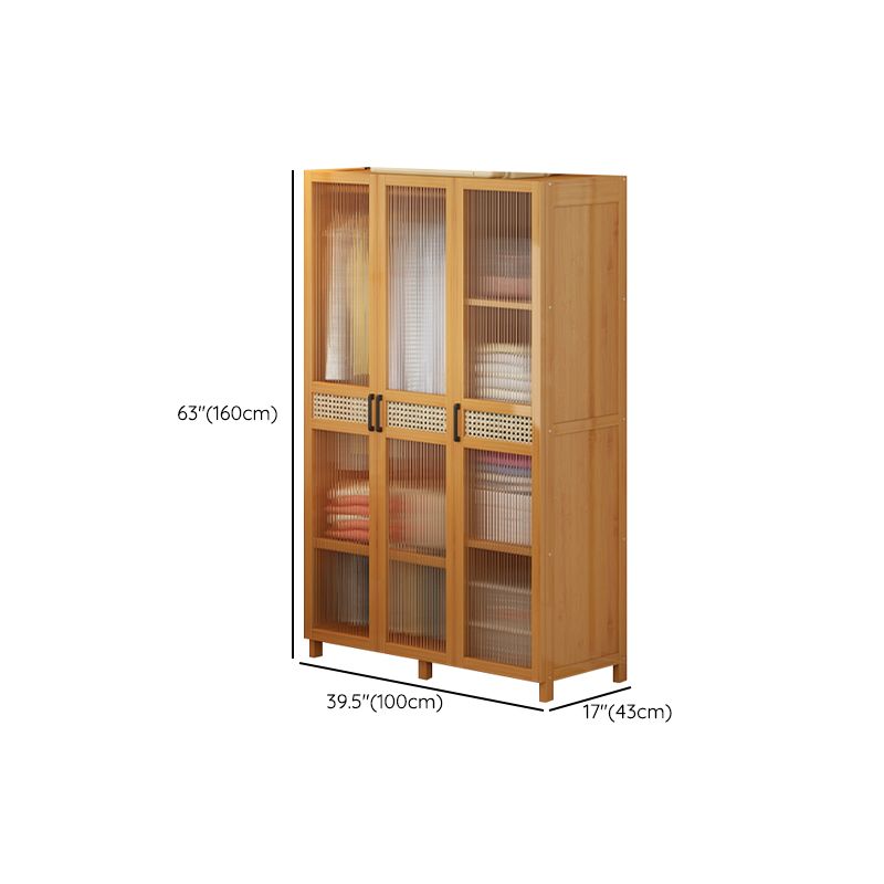 Modern Style Wardrobe Cabinet Wood Wardrobe Armoire with Shelves