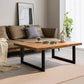 Solid Wood Coffee Table Trestle Medium Wood Coffee Cocktail Table Clearhalo 'Coffee & Accent Tables' 'Coffee Tables' 'coffee_tables' 'furn' 'furn_coffee_tables' 'Furniture' 'Living Room Furniture' 1200x1200_d9243f7f-c403-4a1f-a7c1-d4c1471e1c9c