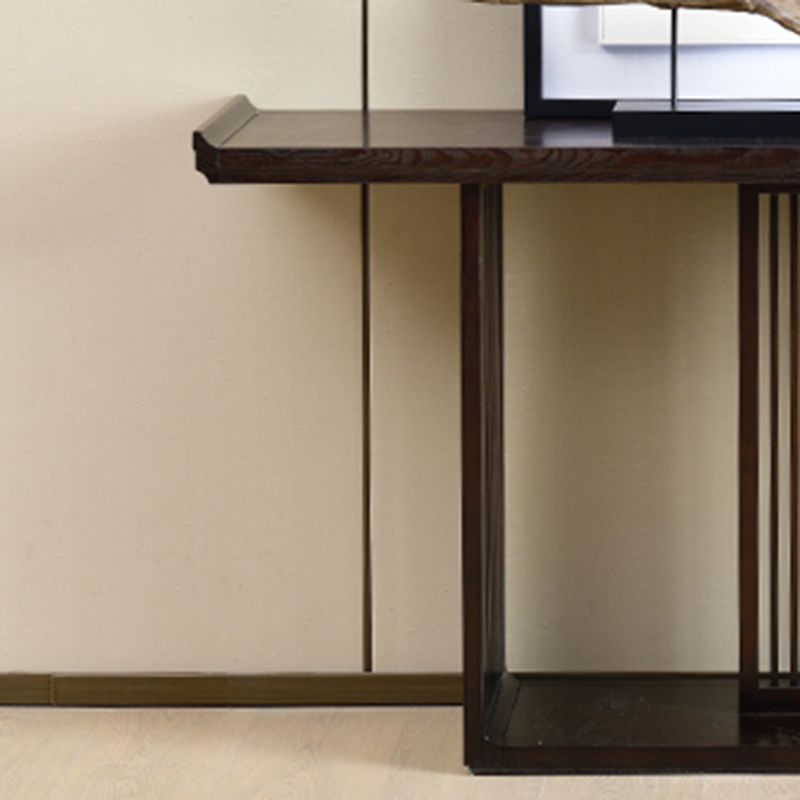 Mesa de consola contemporánea de forma rectángulo Sofá de consola de cenizas marrón oscuro