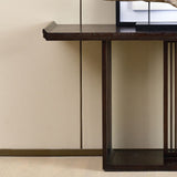 Mesa de consola contemporánea de forma rectángulo Sofá de consola de cenizas marrón oscuro