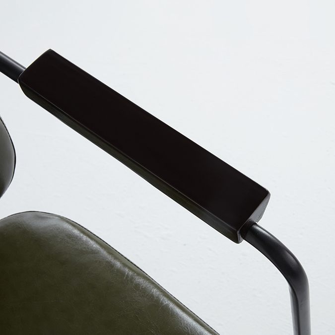 Industrial Style Metal Matte Finish Dinning Arm Chair Open Back Dining Chair Clearhalo ' kitchen&dining_furn' 'Dining Chairs' 'Dining Tables & Seating' 'dining_chair' 'furn' 'furn_dining_chair' 'Furniture' 'furniture_dining_chair' 'Kitchen & Dining Furniture' 'kitchen' 1200x1200_d9256bd1-adc0-46f4-88f8-91f7ed2bffcc