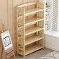 Natural Contemporary Style Standard Bookshelf 9.8-inch W Solid Wood Bookcase