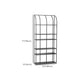 Industrial Metal Bookcase Etagere 5 Shelves Open Back Bookshelf