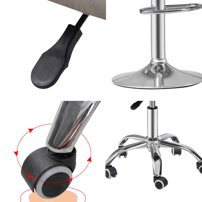 Leather Swivel Adjustable Height Bar Stool Matte Finish Home Low Back Stool Clearhalo 'Bar Furniture' 'Bar Stools' 'bar_stools' 'furn' 'furn_bar_stools' 'furniture_bar_stools' 'Kitchen & Dining Furniture' 'kitchen&dining_furn' 'kitchen' 'kitchen_furn' Furniture' 1200x1200_d9287ba0-5b48-4c3a-9df6-2ee582921504