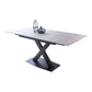 Contemporary Rectangle Dining Room Table Sintered Stone Table with Black Pedestal Base Clearhalo ' dining_table' 'Dining Tables & Seating' 'Dining Tables' 'furn' 'furn_dining_table' 'Furniture' 'furniture_dining_table' 'Kitchen & Dining Furniture' 'kitchen&dining_furn' 'kitchen' 'kitchen_dining_table' 1200x1200_d928d32b-8dc7-493a-8e3e-8f29dd617a94