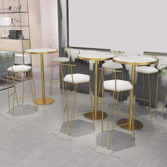 Modern Bar Table Dining Table with Pedestal Base for Kitchen Living Room