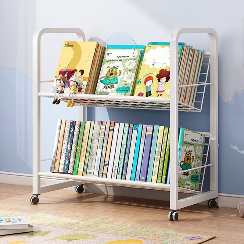 Metal Bookcase Matter Finish Contemporary Etagere Shelf Bookcase Clearhalo 'Bookcases' 'furn' 'furn_bookcases' 'Furniture' 'Office Furniture' 1200x1200_d92a4525-79ae-4964-a1cc-67fbe8ff6661