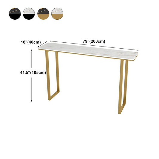 Living Room Bar Table 42-inch Height Stone Top and Metal Base Bistro Table Clearhalo 'Bar Furniture' 'Bar Tables' 'bar_tables' 'furn' 'furn_bar_tables' 'Furniture' 'furniture_bar_tables' 'Kitchen & Dining Furniture' 1200x1200_d92ad7e7-9911-4ac1-906c-fc28f15b4b7f