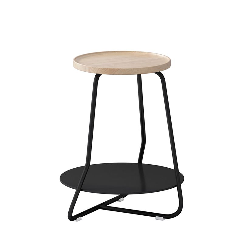 Tableau latérale en bois rond en bois scandinave 19.6 pouces